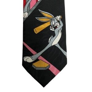 Hot Cakes Bugs Bunny Baseball Tie